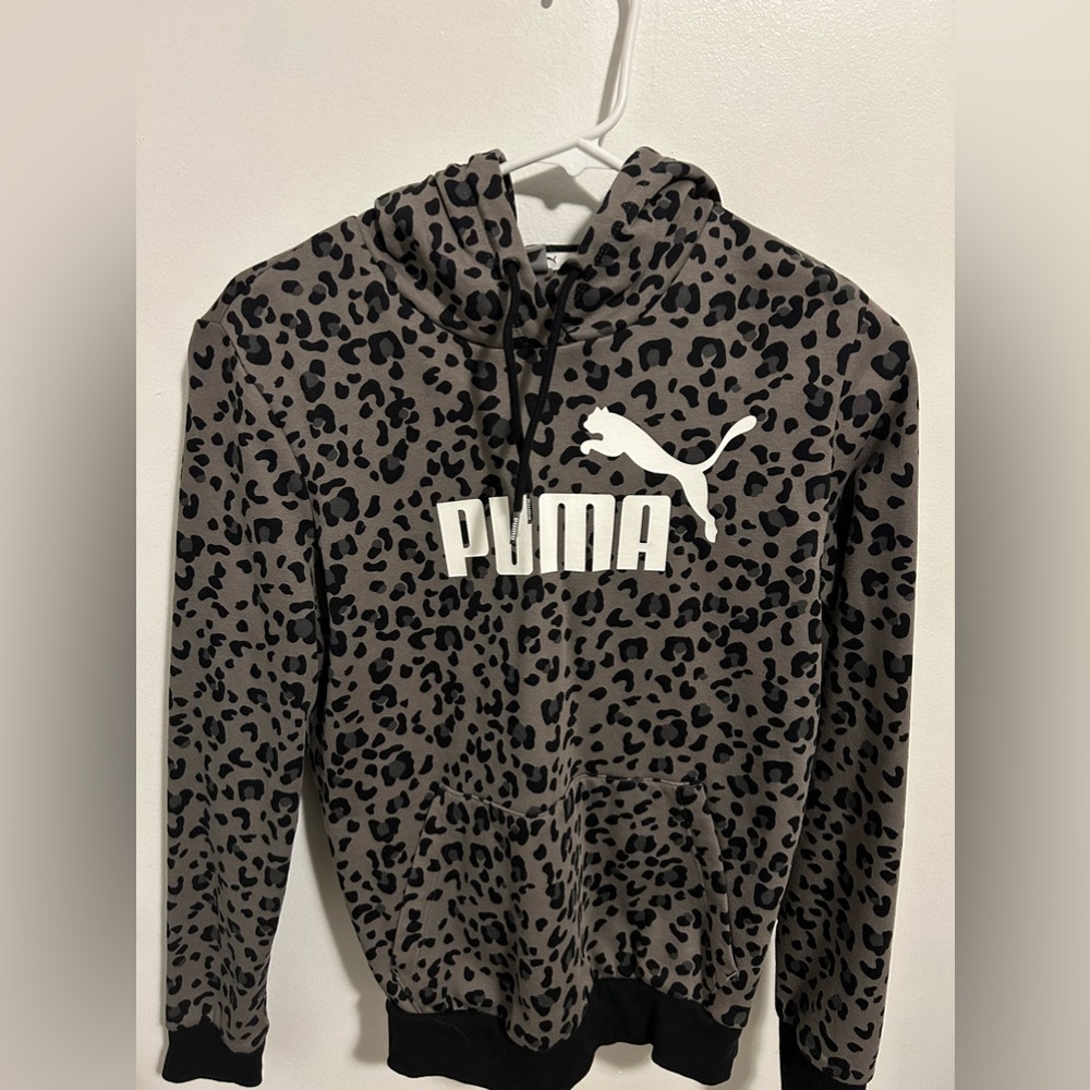 Women’s cheetah print small Puma hoodie
